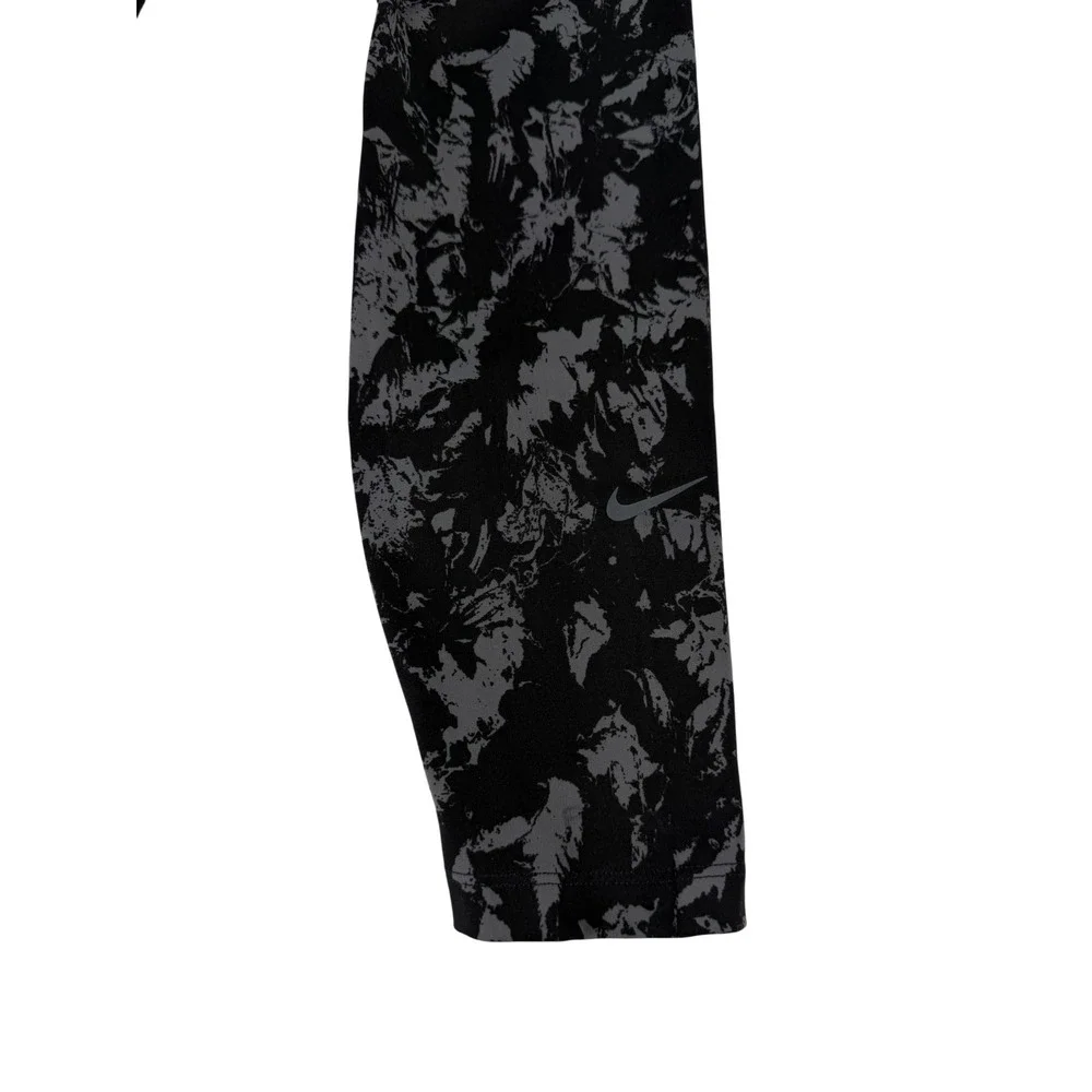 Nike One Women's High Rise 7/8 Printed Leggings Black Gray Sz XS FZ3229-010 NWOT